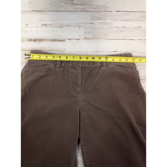 Ann Taylor LOFT Brown Stretch Straight Corduroy Trouser Dress Pants 8P Petite - Picture 7 of 10